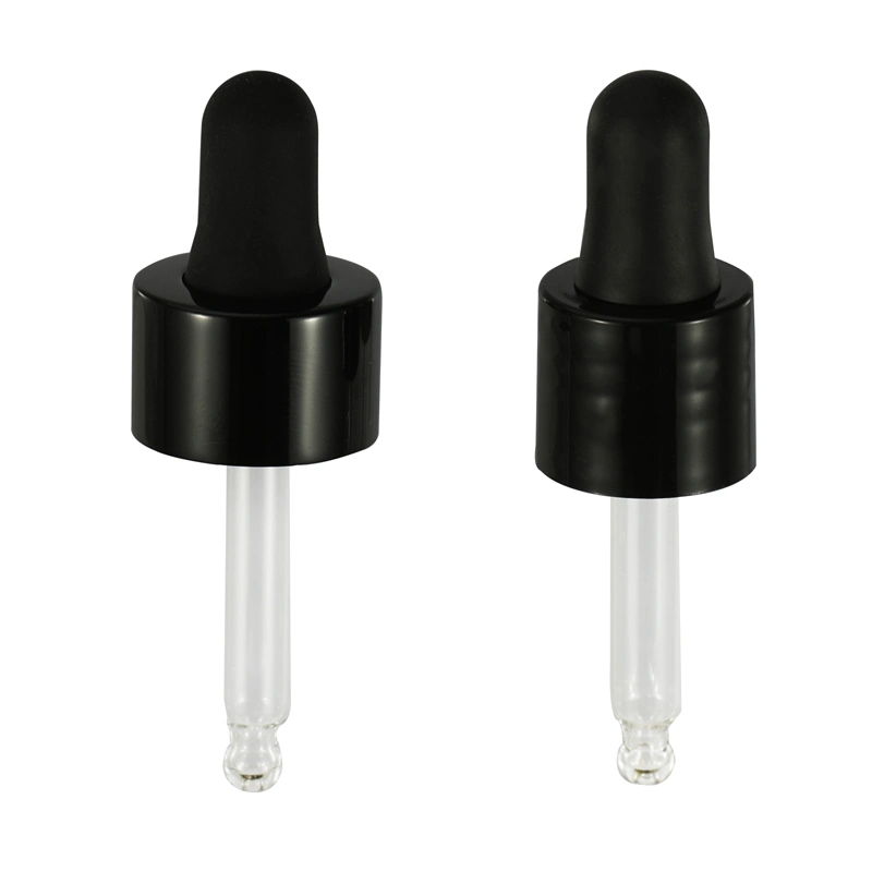 18/415 20/410 Aluminum Dropper Plastic Cap for Cosmetic Packaging